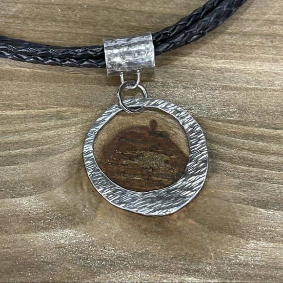 SILPADA Leather & Sterling Silver Necklace N1499 - Picture 7 of 9